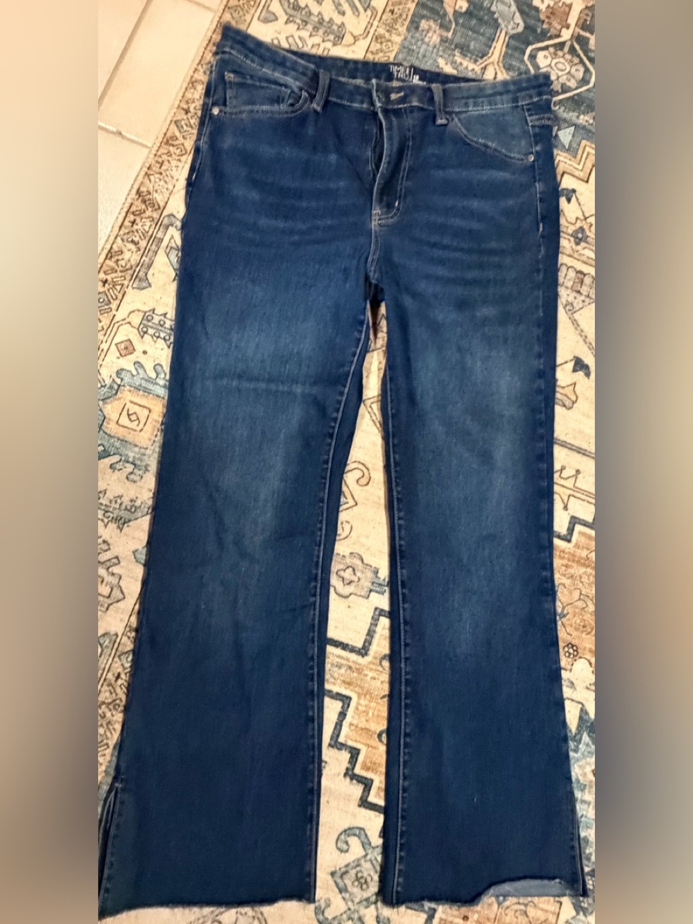 Time and True Women’s Classic Blue Denim Jeans Comfortable Everyday Fit  Size 12